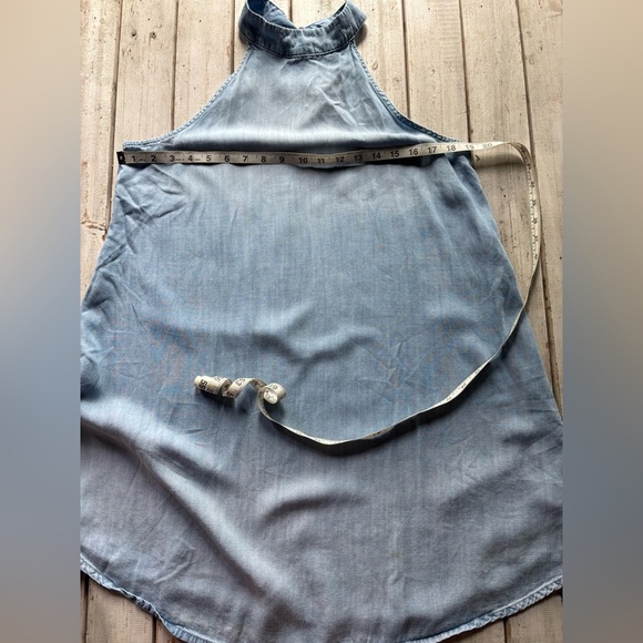 Cloth & Stone | Chambray | High Neck | Flowy Denim-Style Dress | M - Picture 3 of 11